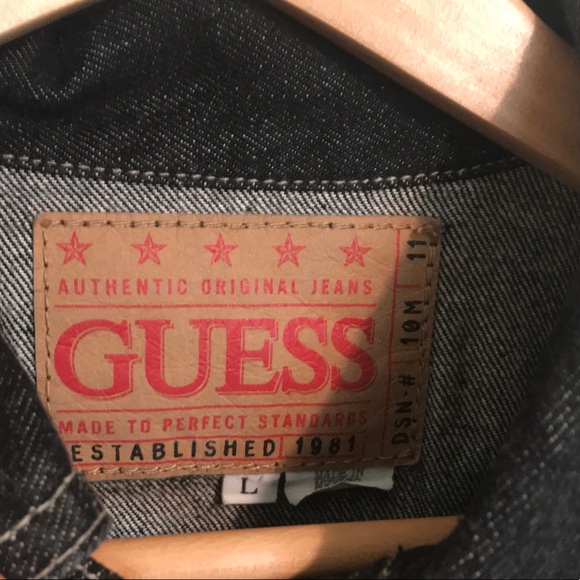 Guess black denim jacket - Picture 2 of 2